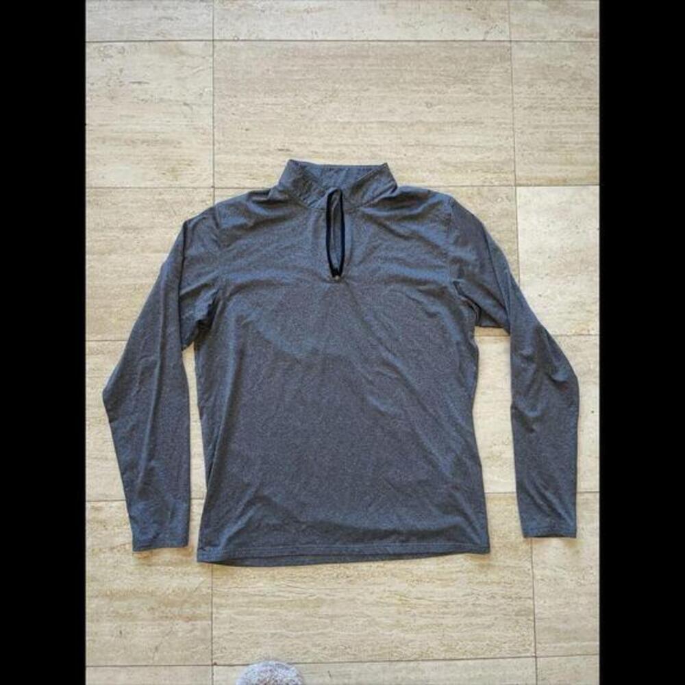 Tesla 1/4‎ Zip Men Sz XLarge Performance Fleece Lined Pullover Long Sleeve Gray